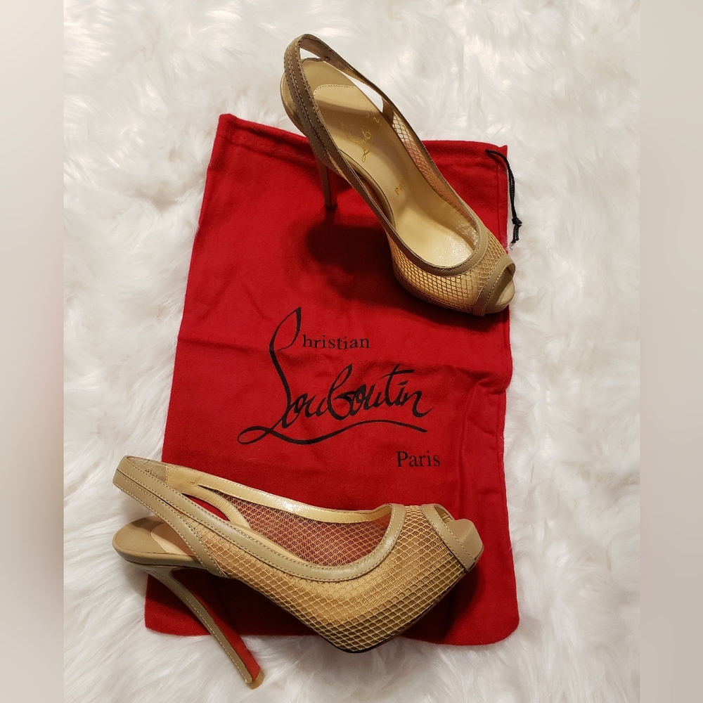 Christian Louboutin size 36 (6) Tan